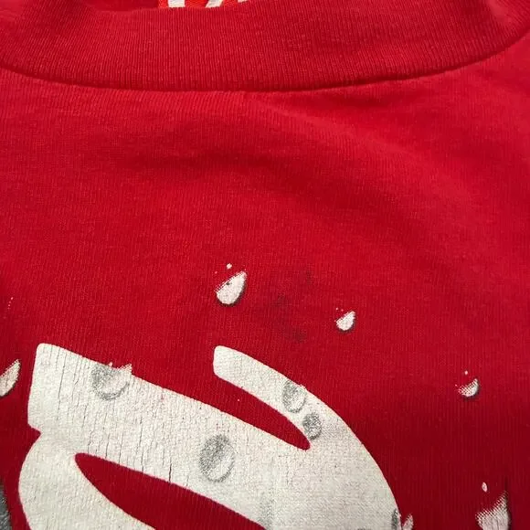 Vintage Coca Cola Big Print Shirt Men's Extra Large Red 1994 Promo Cola Soda Pop - Picture 6 of 11